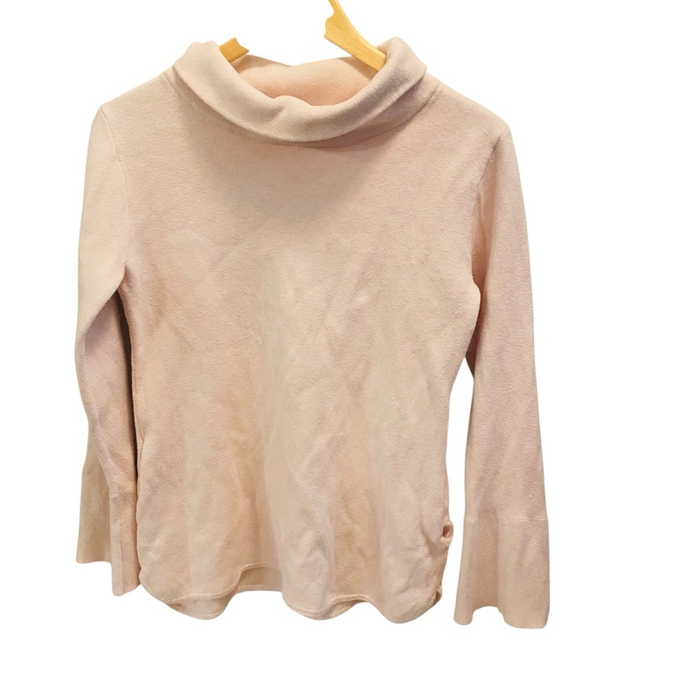 Burgess Pink Cotton/Cashmere Turtleneck Sweater Size M